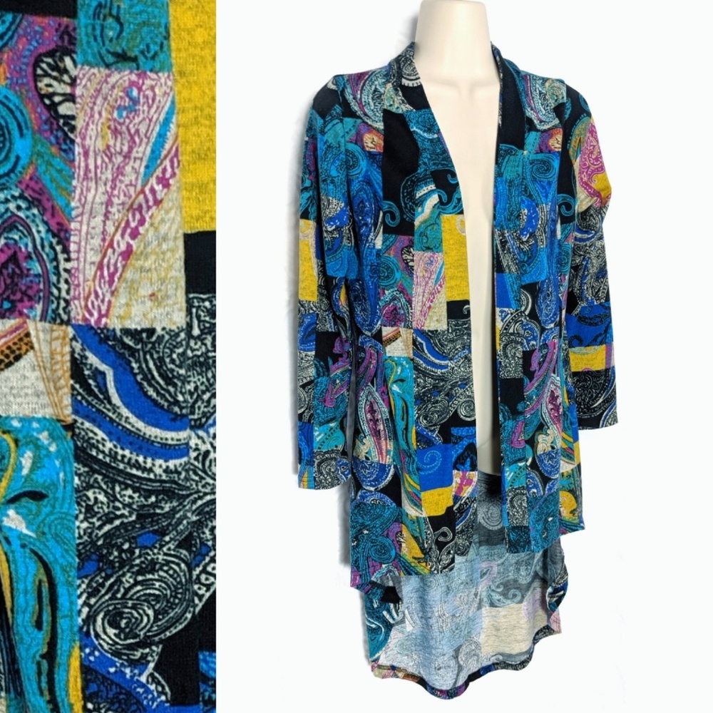 Mimosa Couture Printed Patchwork Open Duster S - image 1